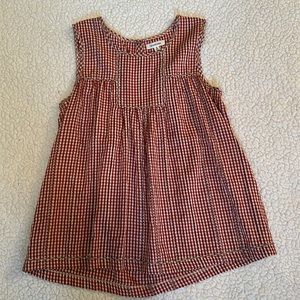 Max Studio- Rust plaid top NWOT